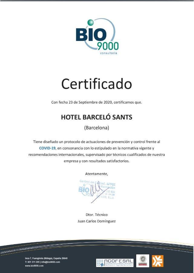 Barcelo Sants Hotel Barcelona Exterior photo